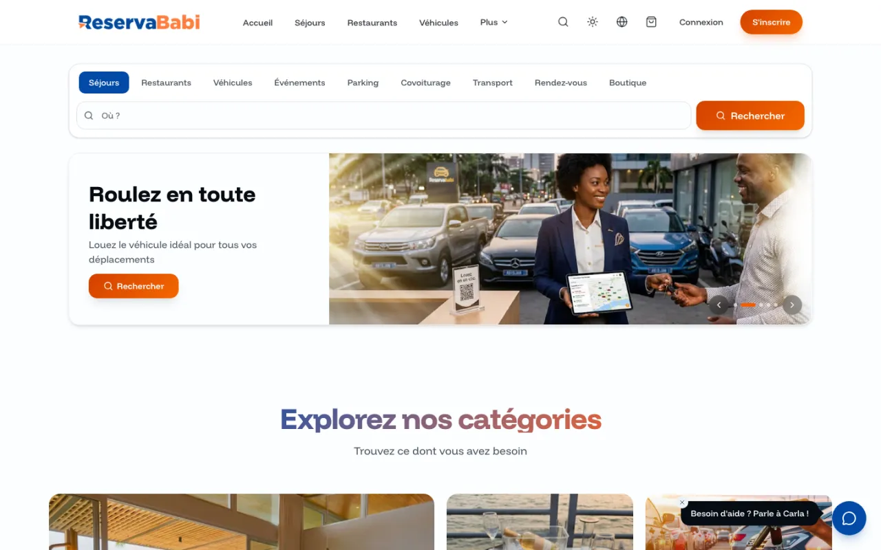 ReservaBabi — marketplace de réservation multi-services